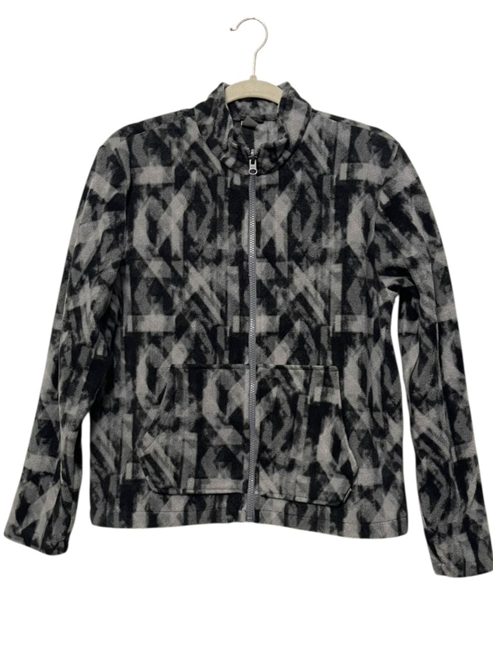 EDDIE BAUER Kid’s Gray Camo Fleece Jacket L